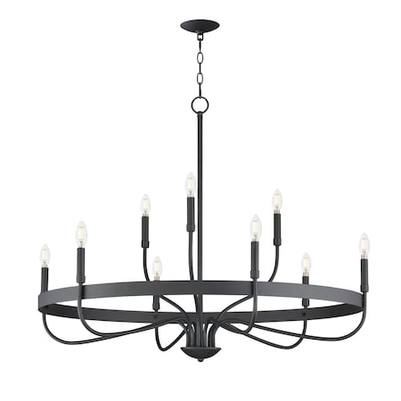 Maxim Lighting Frankie 9-Light Chandelier, Black 14499BK